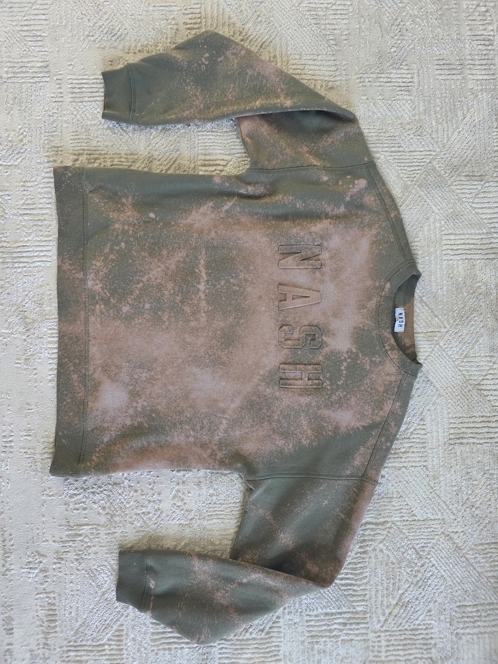 Nash Tie-Dye Crewneck Sweatshirt - Olive & Dusty Rose